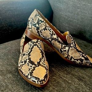 Faux snake skin shoes